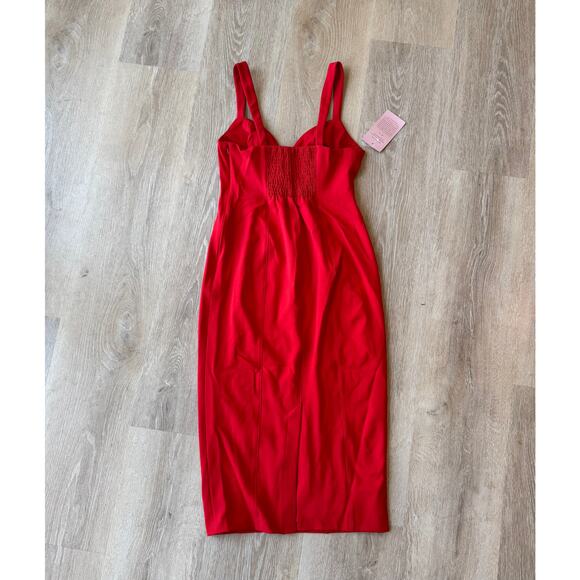 BHLDN Sage Sweetheart Stretch Crepe Midi Dress - Size S - Picture 10 of 10